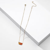 Ombre Hexagon Crystal Pendant Necklace